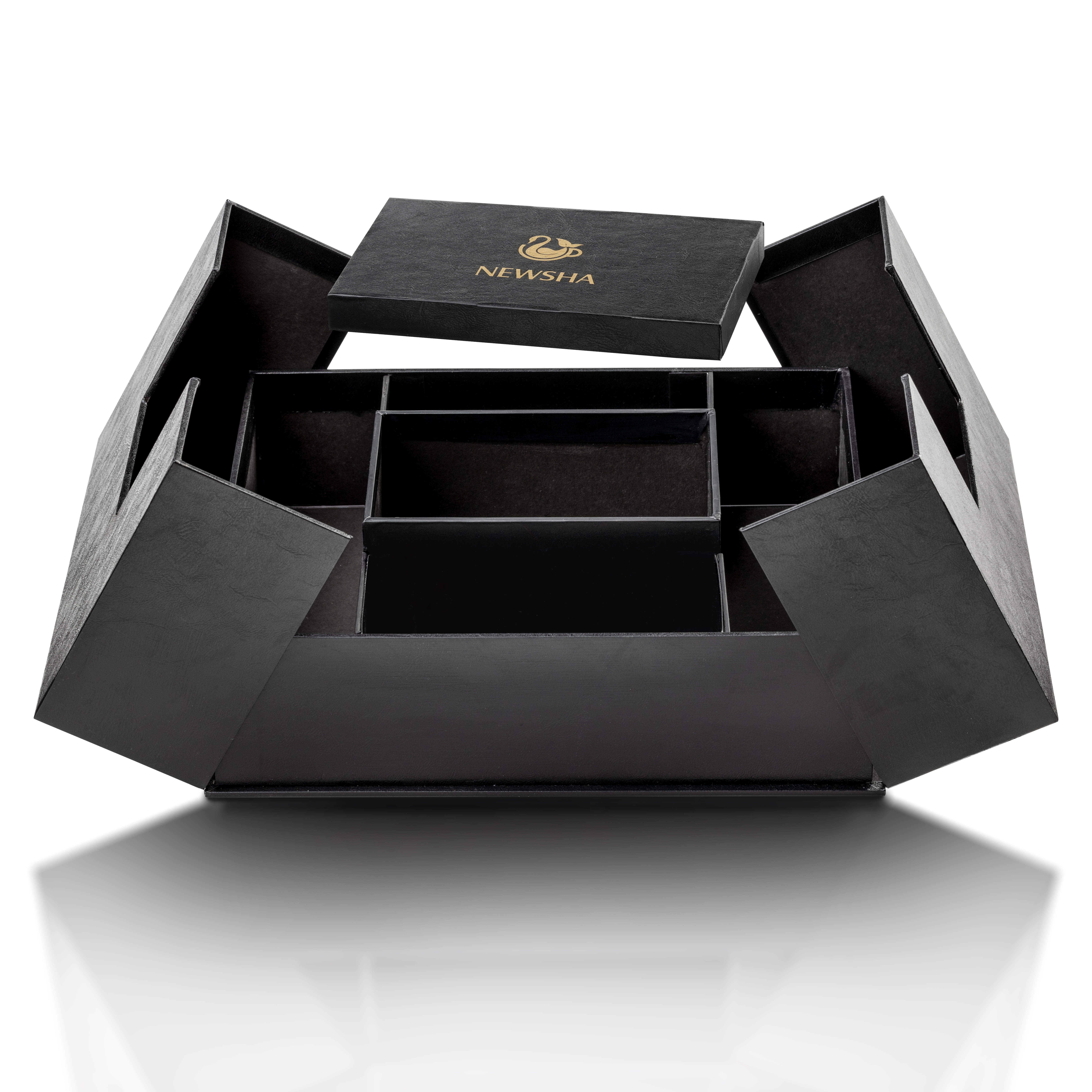 Newsha leather storage box for teabags and coffee sachets, ideal for stylish and organized storage